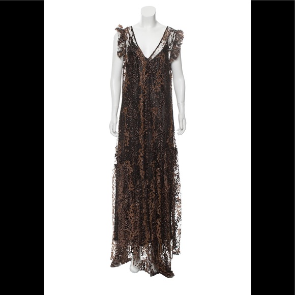 NWT Opening Ceremony Enamel Glitter Maxi Dress - Picture 1 of 8
